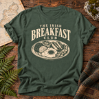 The Irish Breakfast Club T-Shirt in Blue Spruce, front flatlay