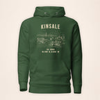 Cork Kinsale Hoodie in Irish Forest Green — front product view