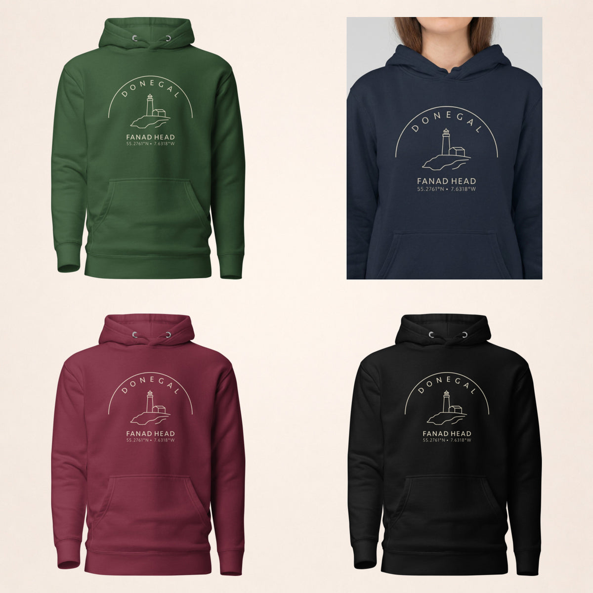Donegal Fanad Head Hoodie available colours