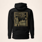 Dublin Heritage Hoodie in black on a warm ivory background