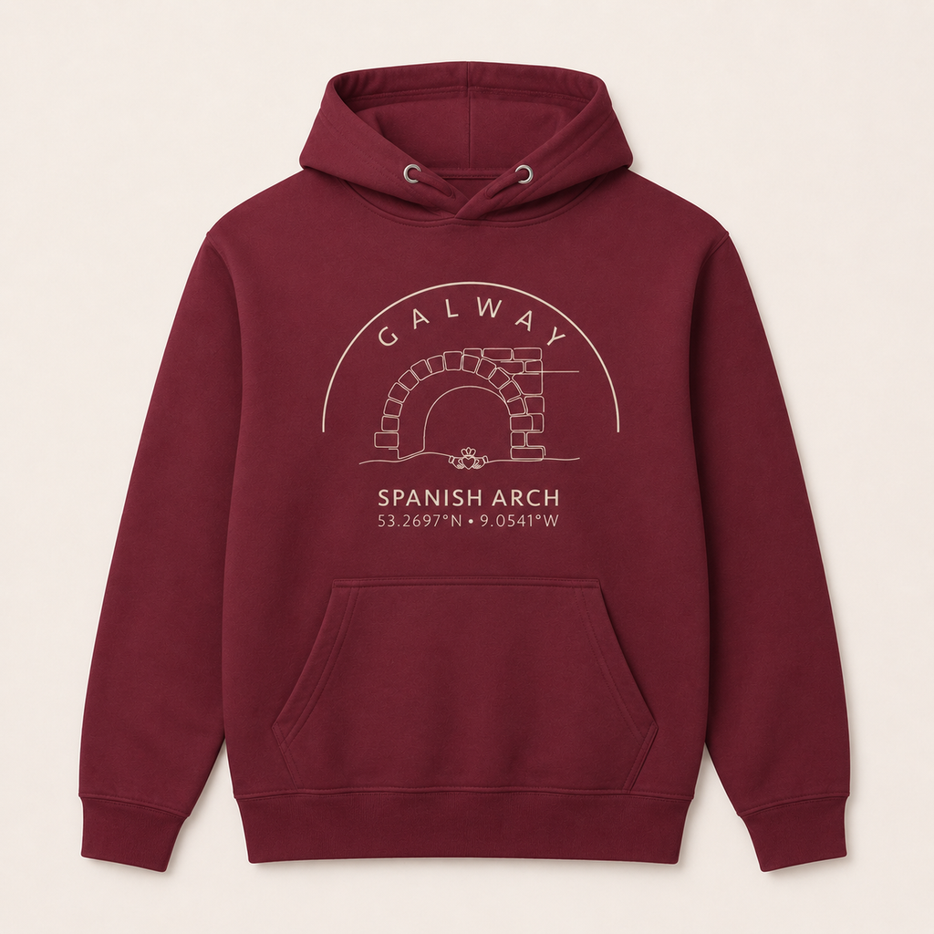 Galway Spanish Arch & Claddagh Hoodie