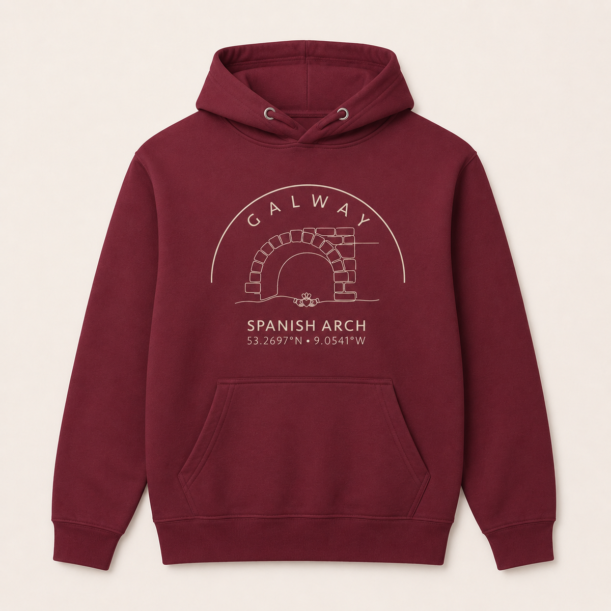Galway Spanish Arch & Claddagh Hoodie