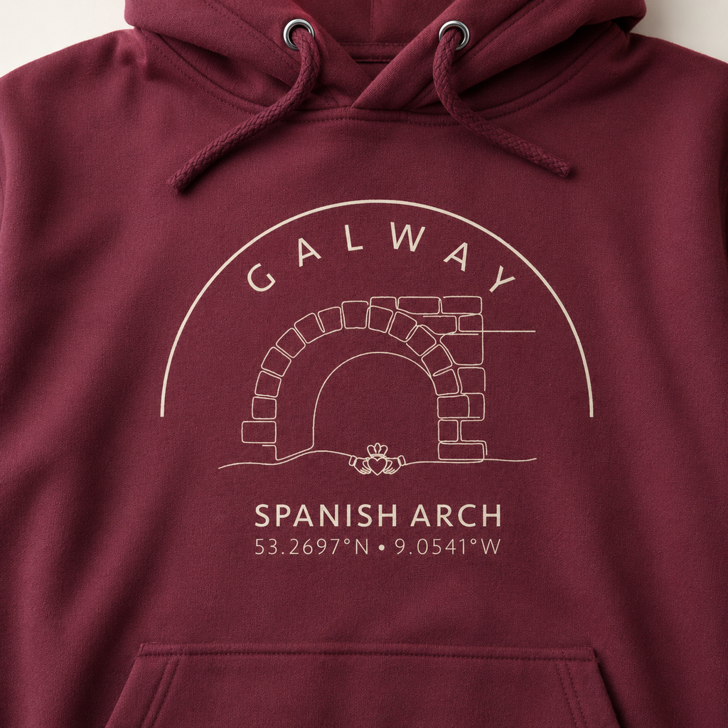 Galway Spanish Arch & Claddagh Hoodie