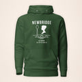 Kildare Newbridge forest green hoodie on a warm ivory background
