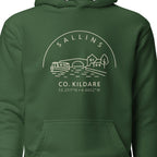 Close-up of the Kildare Sallins hoodie chest design