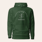 Leitrim Glencar Waterfall Hoodie in Irish Forest Green — front product view